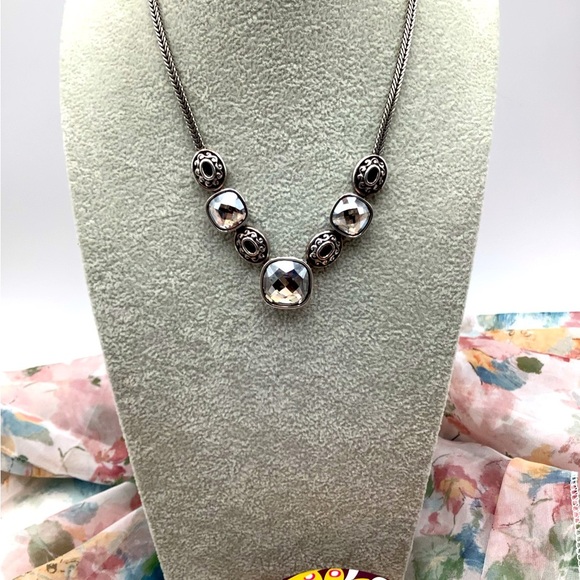 Brighton Venus Rising Smoke Stones and Silver necklace with Brighton tin - Picture 2 of 3